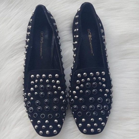 BCBGeneration Shoes - BCBG Carrie velvet studded loafers sz. 9-9.5M